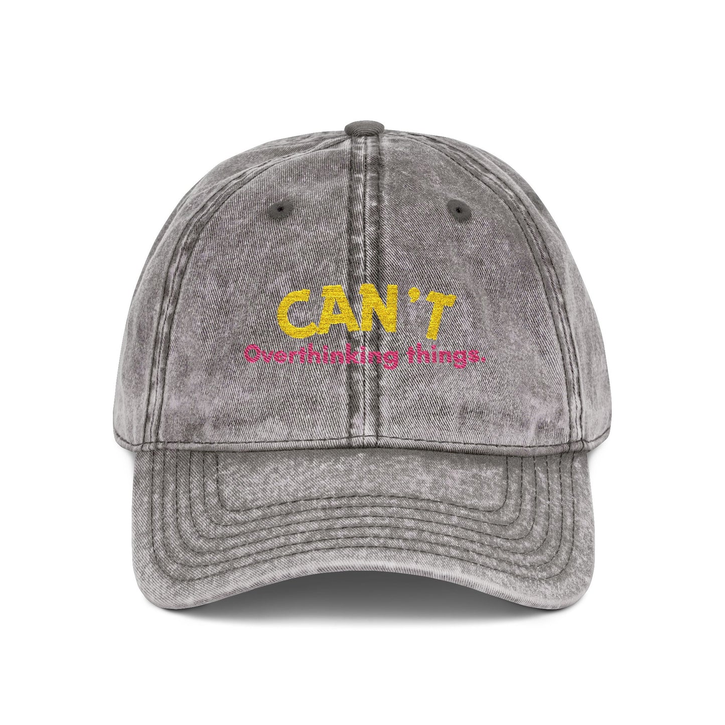 Can't. Overthinking things. - Vintage Cap (Embroidery)